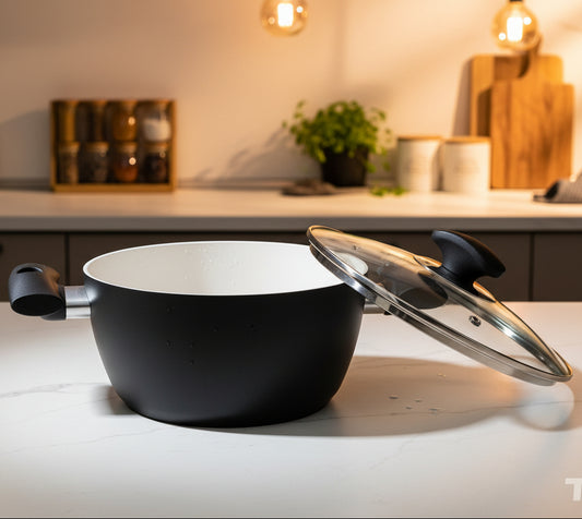TVS Ceramic Coat Cooking Pot 20cm Made in Italy