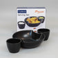 Presto 3-Piece Matte Black Chips and Dip Serving Set