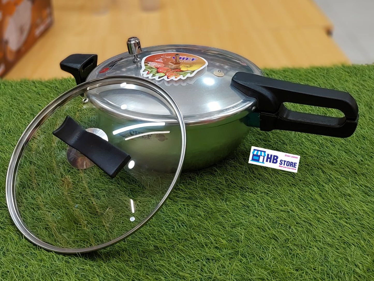 Chef Aluminum Karahi-Cooker Drip-Less Pressure Cookware