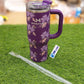 Floral & Bow Insulated Travel Tumbler with Handle