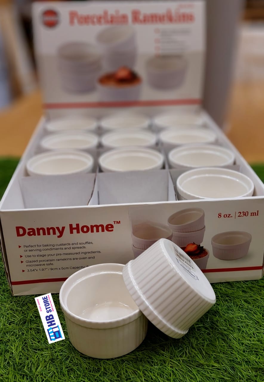 White Porcelain Ramekin single Bowl for Baking & Serving – 230ml