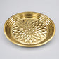 Luxury Gold-Plated Floral Embossed Decorative Serving Tray