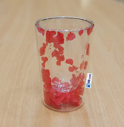 Double Wall Floral Glass – Elegant Insulated Design