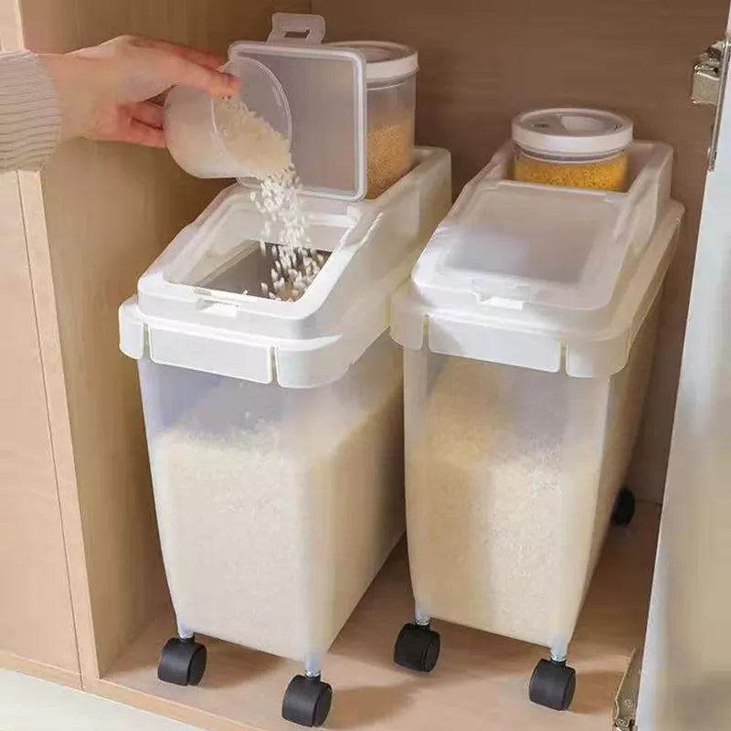 Beige Rectangle Rice Containers Rice Container Heavy – HBStore