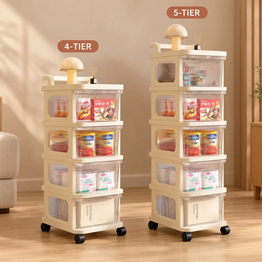 Mobile Multi-Layer Utility Organizer Trolley with Wheels