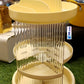 360° Rotating Makeup Organizer, Large Capacity Creamy White