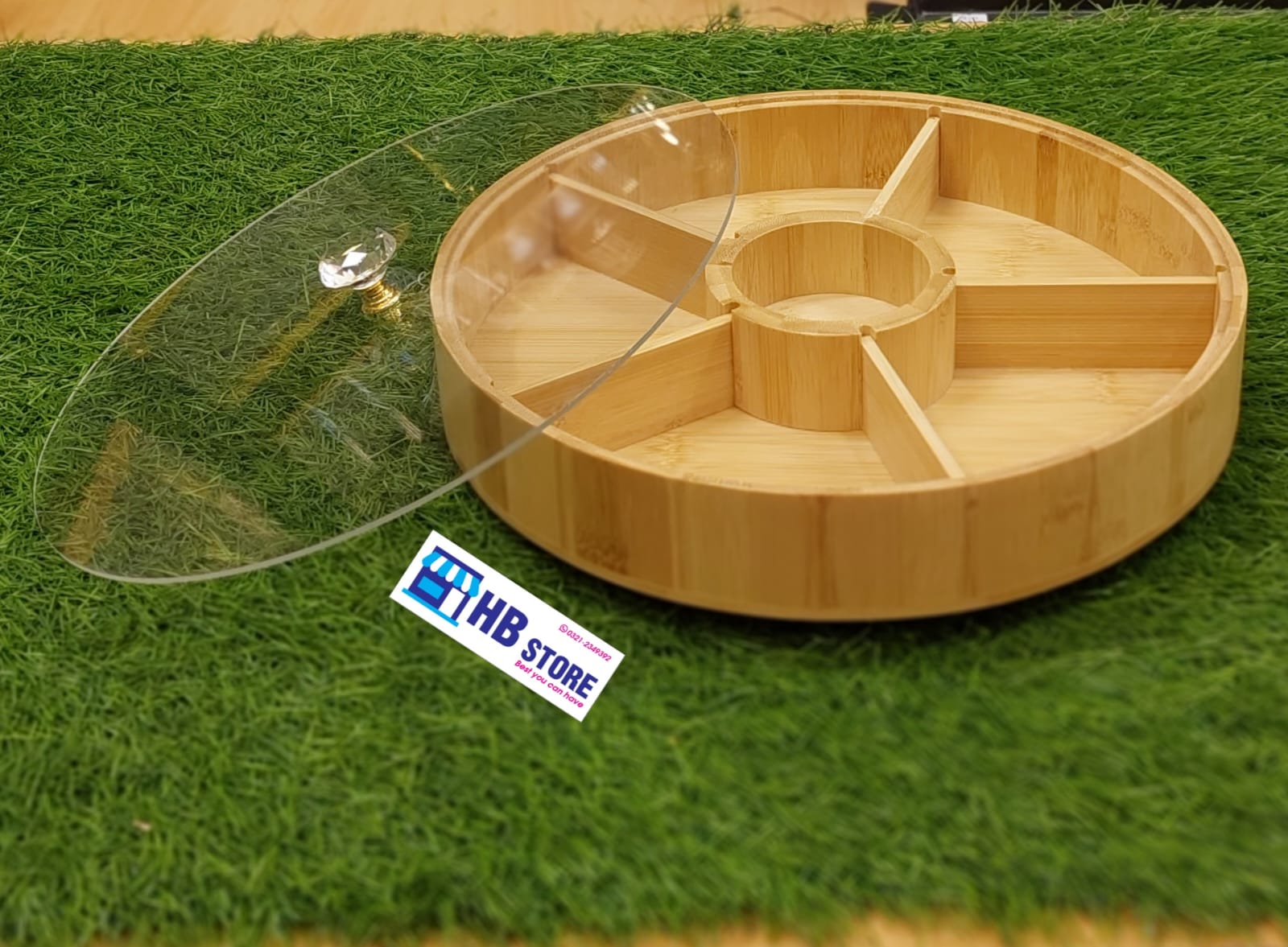 Bamboo Segmented Dry Fruit & Nuts Serving Tray – HBStore