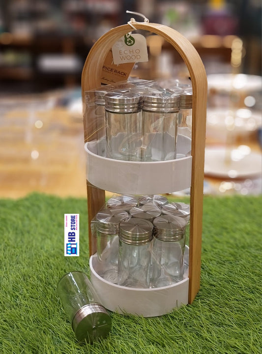 Echowood rotate Spice Rack, 17 pieces