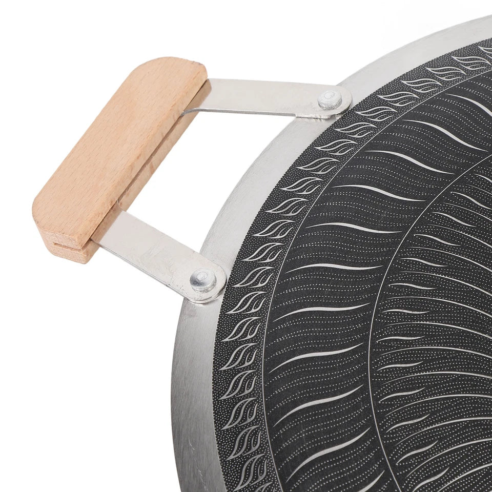 Honeycomb Laser Tawa With Wooden Handle