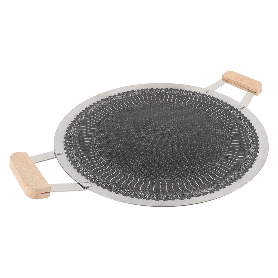 Honeycomb Laser Tawa With Wooden Handle