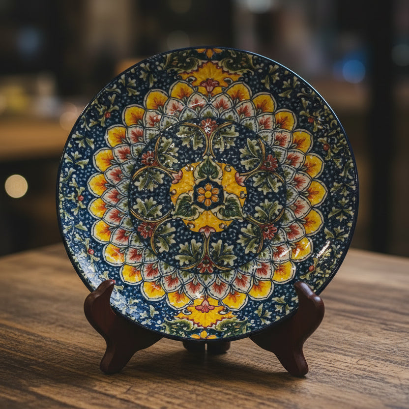 Bohemian Ceramic Dessert & Salad Plate