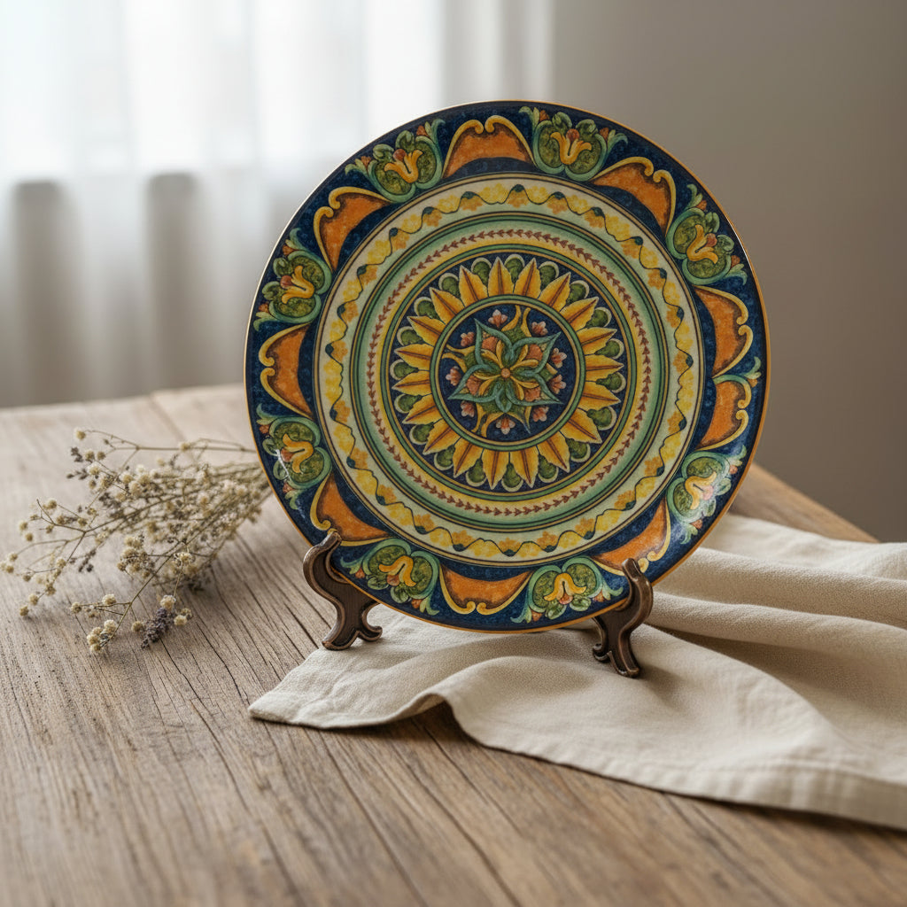 Bohemian Ceramic Dessert & Salad Plate