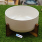 Stylish Ceramic Serving Bowl with Wooden Frame