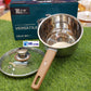 Heavy-Gauge Stainless steel SAUCE PAN with wooden handle