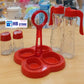 Vinegar and oil dispenser 5pcs. Set salt and pepper red