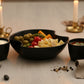 Presto 3-Piece Matte Black Chips and Dip Serving Set