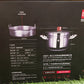 304 Stainless Steel Steamer Pot with Glass Lid & Wooden Handles