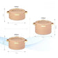 Luxura Stainless Steel Casserole Trio – 1.5 L / 2 L / 2.5 L | Insulated Elegance