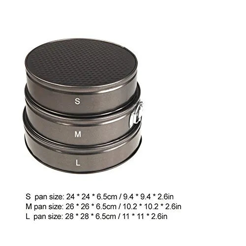 Nonstick Round Cake Mould Set – 3pcs Springform Pans