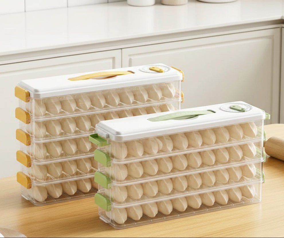 FreshLock™ Multi-Layer Stackable Dumpling Box
