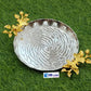 Floral Decorative Dish Gold & Silver Accent Serving Dish