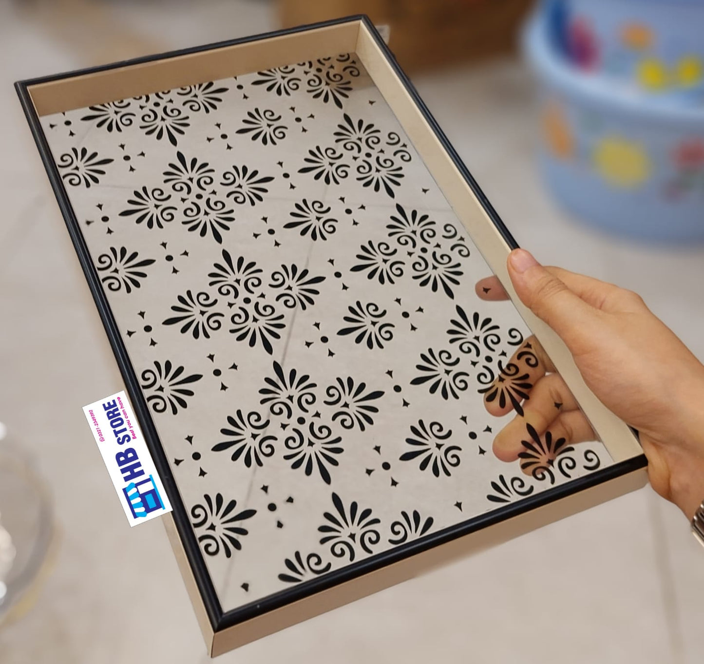 Customizable Arabic-Style Acrylic Tray – Trio of Sizes, Quartet of Colors
