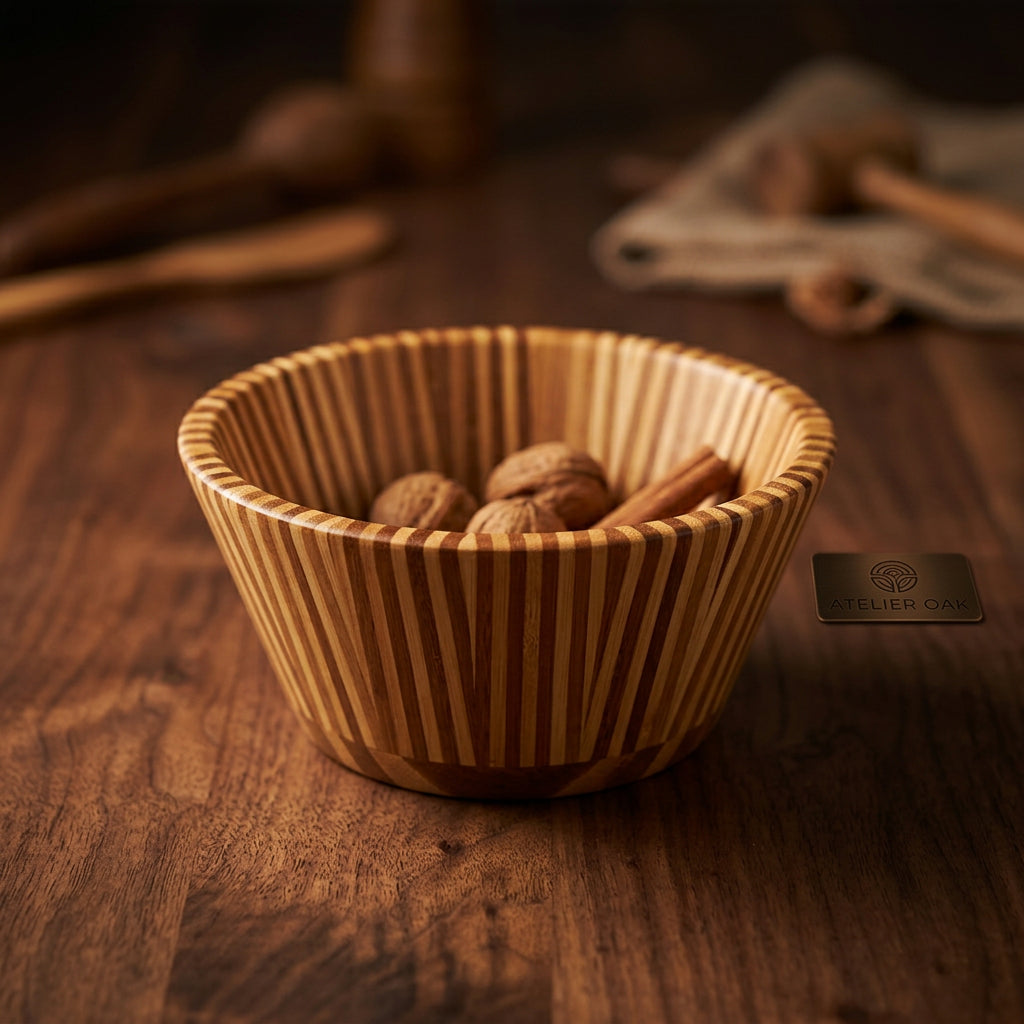 Artisan Stripe Bamboo Nesting Bowls