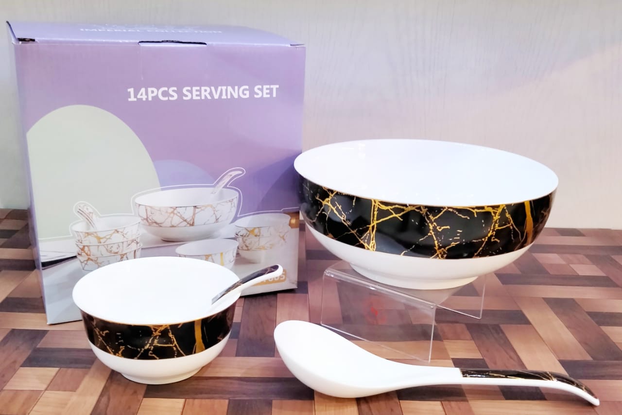 14Pcs Ceramic Soup Set