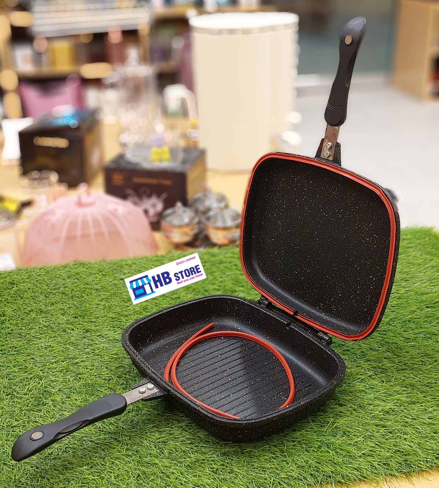 Premium Sonex Double-Sided Non-Stick Grill Pan and Fryer