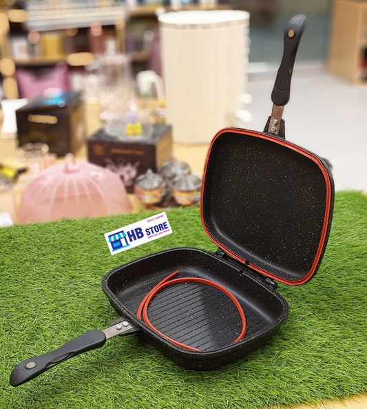Premium Sonex Double-Sided Non-Stick Grill Pan and Fryer