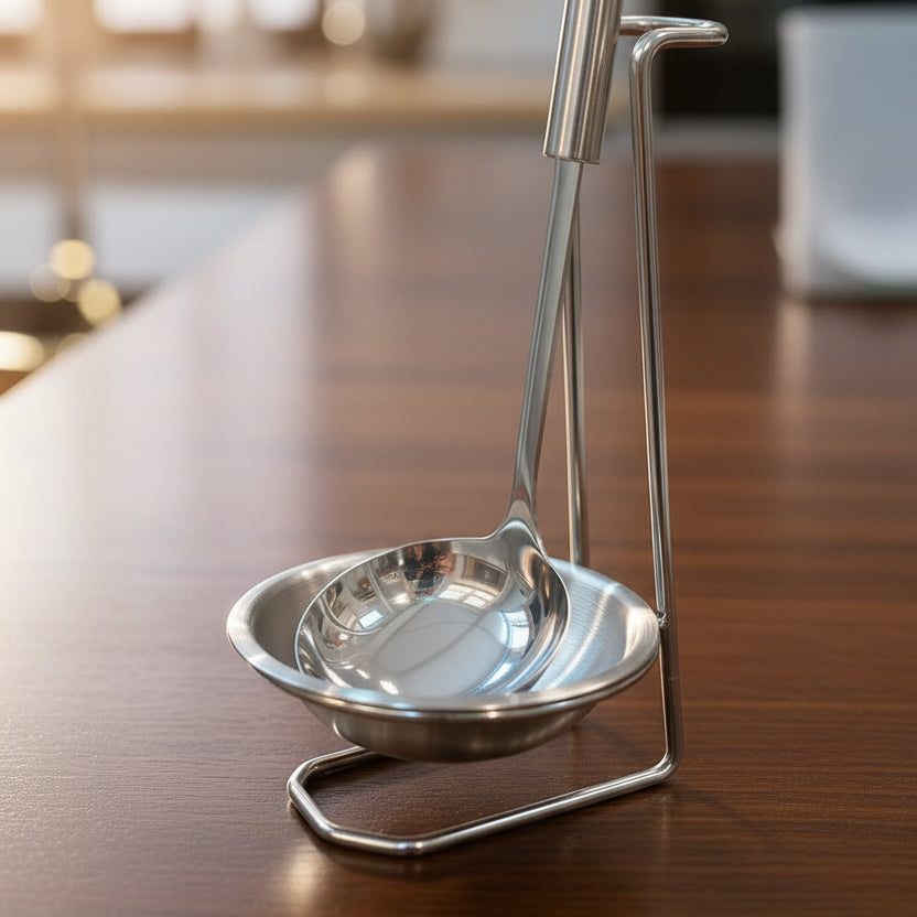 Stainless Steel Vertical Spoon Rest and Ladle Holder