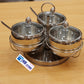 3PCS Rotating Stainless Steel Spice Organizer