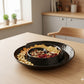 Modern Glossy Black Spiral Divided Serving Platter