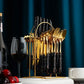24pcs Marble Cutlery Set With Stand