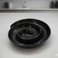 Modern Glossy Black Spiral Divided Serving Platter
