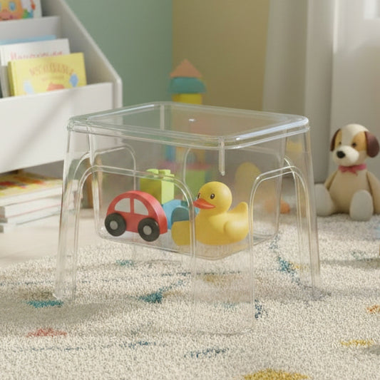 Multi-Purpose Clear Acrylic Storage Stool