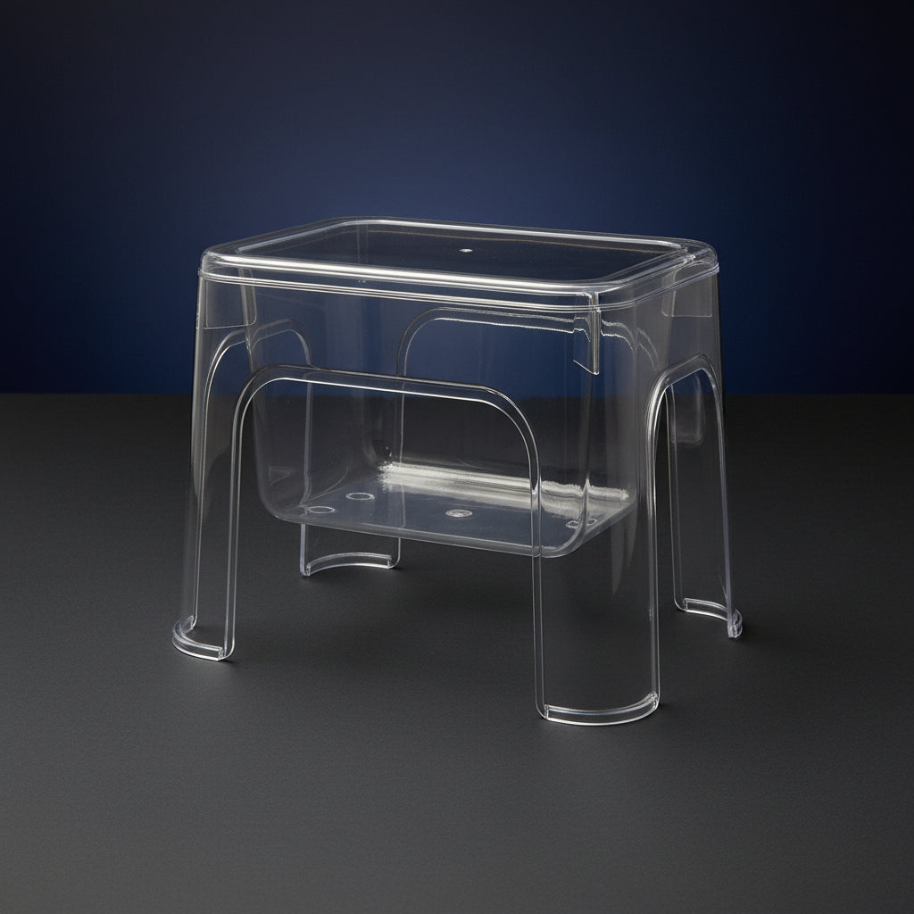 Multi-Purpose Clear Acrylic Storage Stool