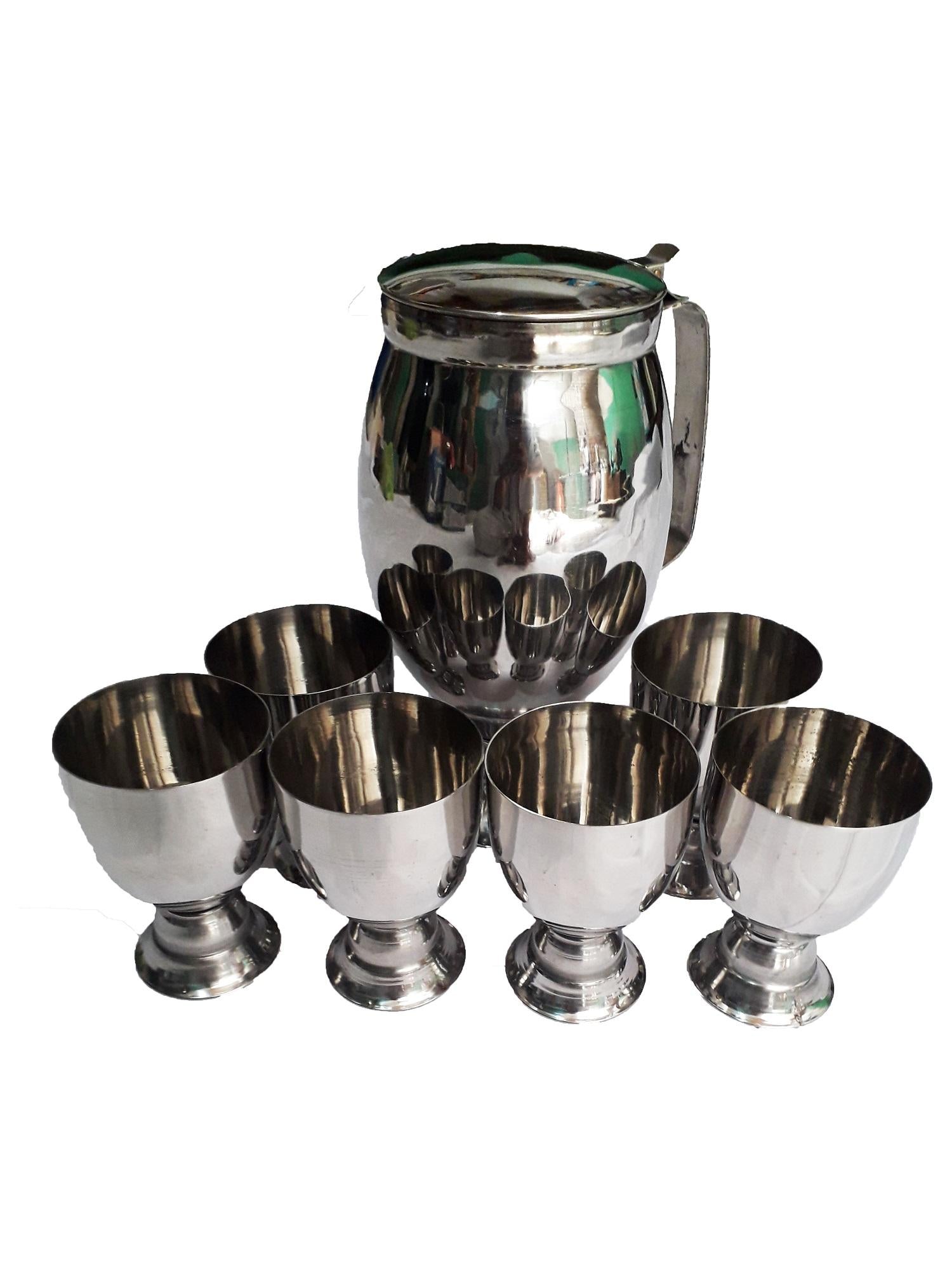 Steel Jug Glass Set Hbstore 7883