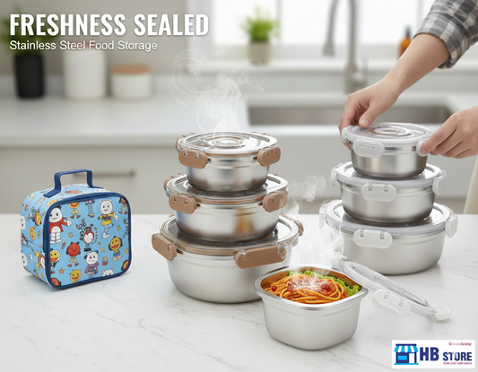 Airtight Stainless Steel Box Set