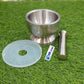 Spill-Proof Steel Mortar and Pestle