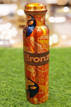 Artistic Printed Copper Water Bottle
