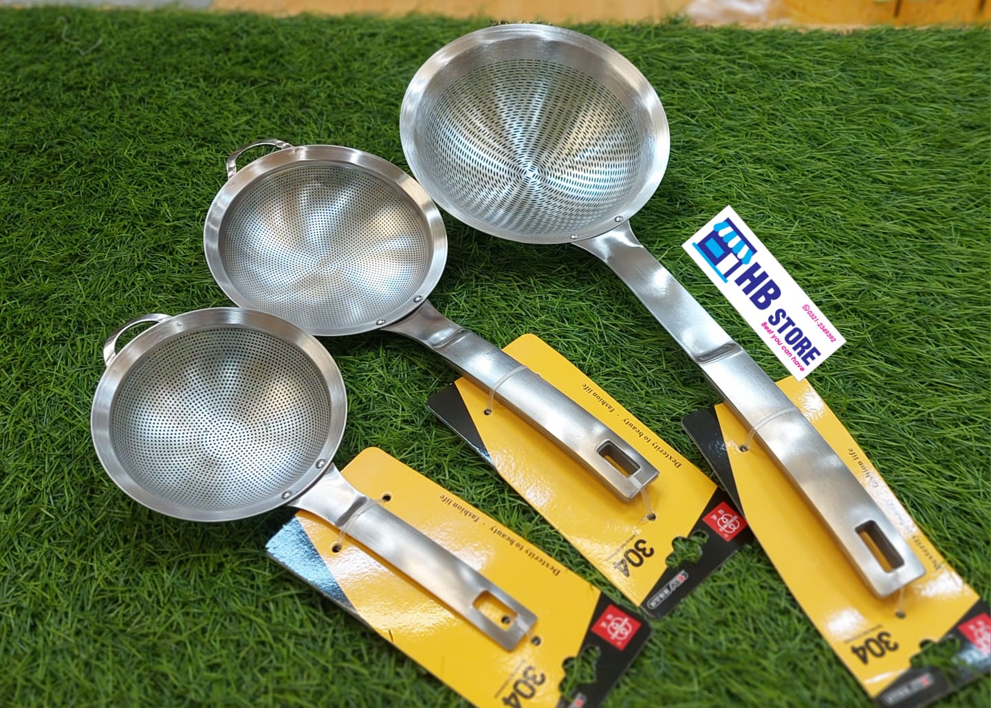 Stainless Steel Fine Mesh Strainer Set with Handles  Draining, Sifting & Rinsing”
