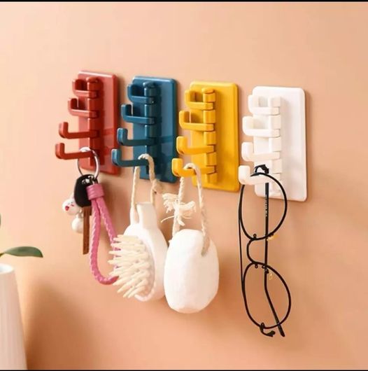 Wall Mount Stick on Holder - Pack of 4