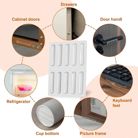 Clear Rubber Silicone Strip Wall Protector,