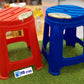 Colorful and sturdy, plastic stools