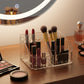 Clear Acrylic Makeup Organizer with Water-Ripple Design