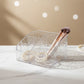 Clear Acrylic Makeup Organizer with Water-Ripple Design