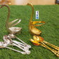 Elegant Swan Tea Spoon Set – Silver & Gold Edition