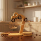 Amber Arched Ribbed Cup & Coaster Set