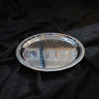 Maro Megastore  round engraved serving tray.